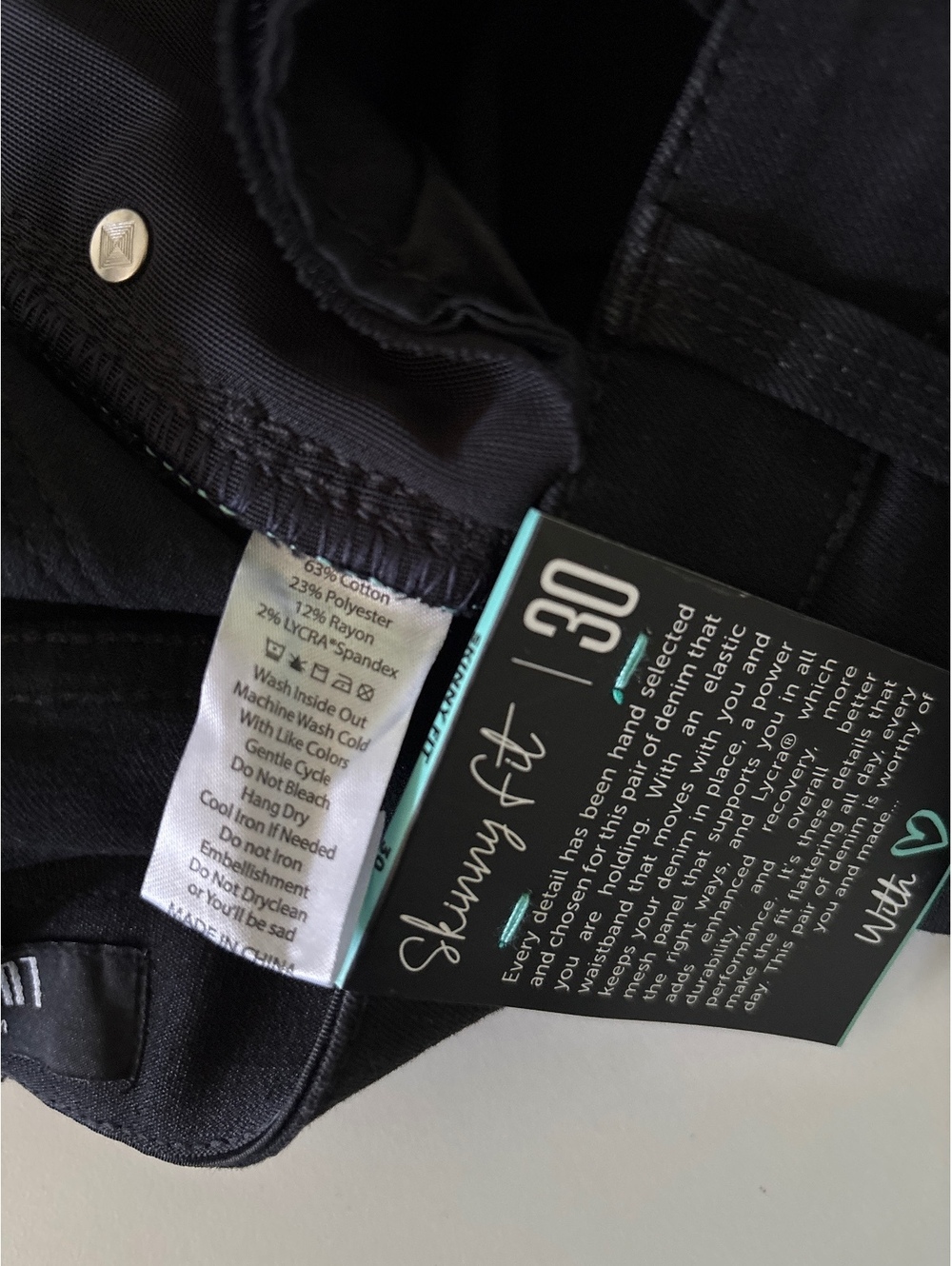 NWT Lularoe Skinny Jeans Black, Women’s 30 - Picture 4 of 5